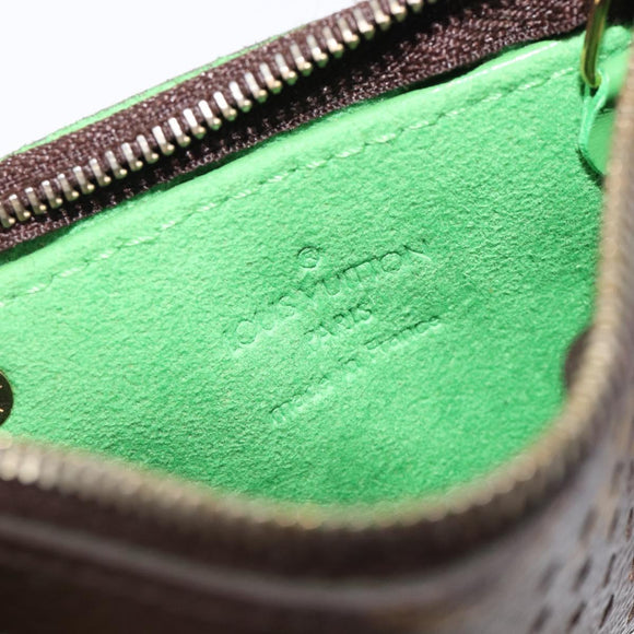 LOUIS VUITTON Monogram Perfo Pochette Cles Coin Purse Green M95186 Auth am13375M