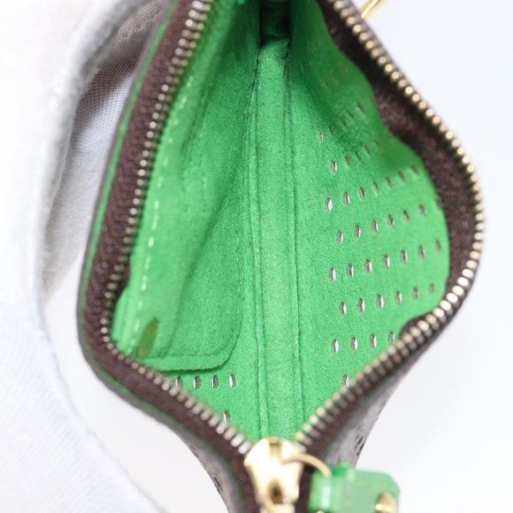 LOUIS VUITTON Monogram Perfo Pochette Cles Coin Purse Green M95186 Auth am13375M