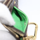 LOUIS VUITTON Monogram Perfo Pochette Cles Coin Purse Green M95186 Auth am13375M-19