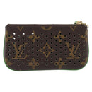 LOUIS VUITTON Monogram Perfo Pochette Cles Coin Purse Green M95186 Auth am13375M-3
