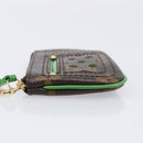 LOUIS VUITTON Monogram Perfo Pochette Cles Coin Purse Green M95186 Auth am13375M-5