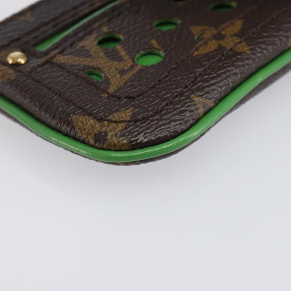 LOUIS VUITTON Monogram Perfo Pochette Cles Coin Purse Green M95186 Auth am13375M