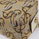 GUCCI Whale Pattern Pouch Canvas Brown Gold 29595 Auth am13376V-10