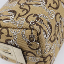 GUCCI Whale Pattern Pouch Canvas Brown Gold 29595 Auth am13376V-11