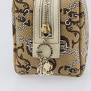 GUCCI Whale Pattern Pouch Canvas Brown Gold 29595 Auth am13376V-12