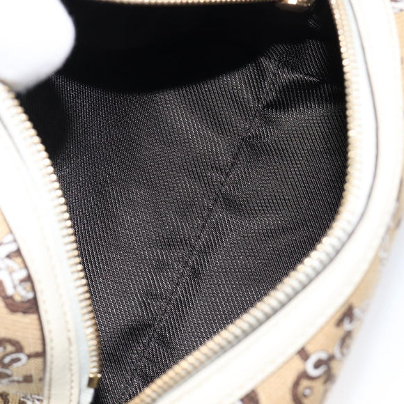 GUCCI Whale Pattern Pouch Canvas Brown Gold 29595 Auth am13376V