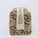 GUCCI Whale Pattern Pouch Canvas Brown Gold 29595 Auth am13376V-4