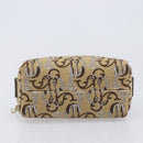GUCCI Whale Pattern Pouch Canvas Brown Gold 29595 Auth am13376V-7