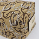 GUCCI Whale Pattern Pouch Canvas Brown Gold 29595 Auth am13376V-8