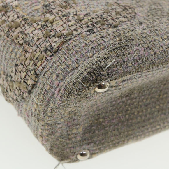 CHANEL Cambon Line Tote Bag Pink Gray CC Auth am3204