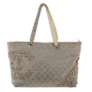 CHANEL Cambon Line Tote Bag Pink Gray CC Auth am3204-13