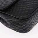 BALLY Matelasse Chain Shoulder Bag Leather Black Auth am3215V-11