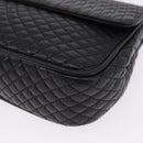 BALLY Matelasse Chain Shoulder Bag Leather Black Auth am3215V-12