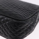 BALLY Matelasse Chain Shoulder Bag Leather Black Auth am3215V-14