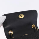 BALLY Matelasse Chain Shoulder Bag Leather Black Auth am3215V-17