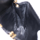 BALLY Matelasse Chain Shoulder Bag Leather Black Auth am3215V-21