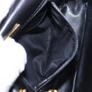 BALLY Matelasse Chain Shoulder Bag Leather Black Auth am3215V-24