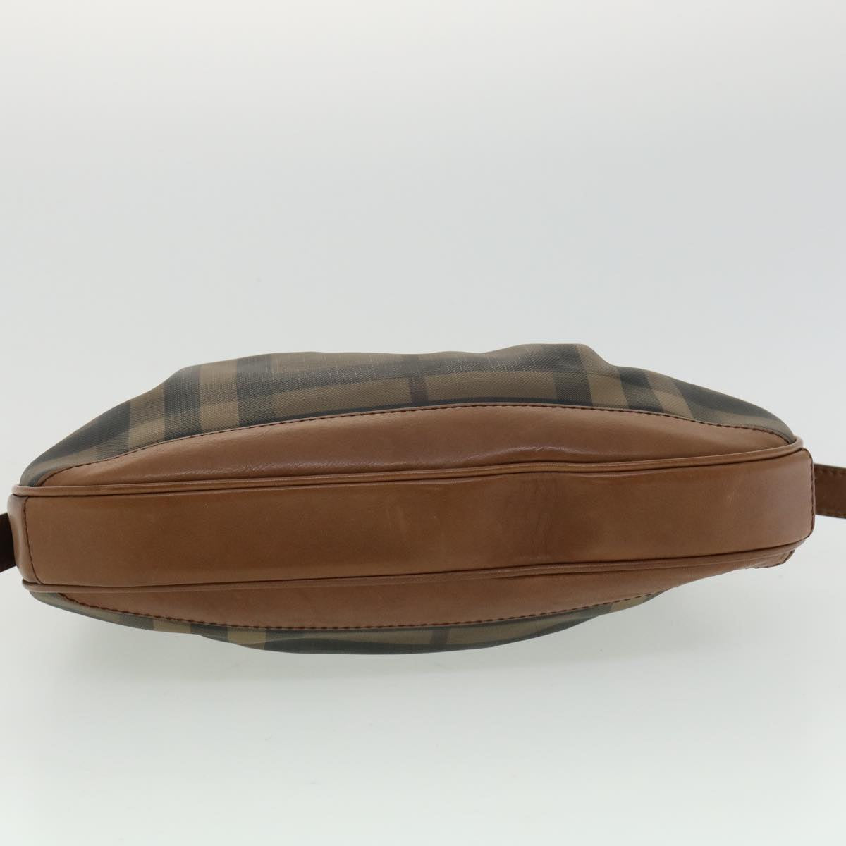 BURBERRY Nova Check Shoulder Bag Canvas Leather Brown Auth am3251