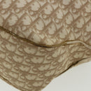 Christian Dior Trotter Canvas Chain Tote Bag PVC Leather Beige Auth am3502-15