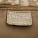 Christian Dior Trotter Canvas Chain Tote Bag PVC Leather Beige Auth am3502-17
