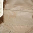 Christian Dior Trotter Canvas Chain Tote Bag PVC Leather Beige Auth am3502-11