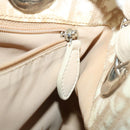 Christian Dior Trotter Canvas Chain Tote Bag PVC Leather Beige Auth am3502-21