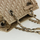 Christian Dior Trotter Canvas Chain Tote Bag PVC Leather Beige Auth am3502-6