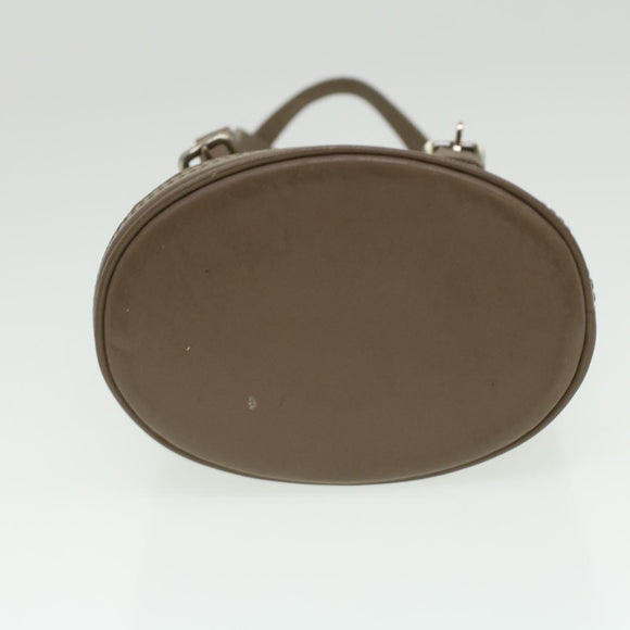LOUIS VUITTON Monogram Satin Little bucket Hand Bag Beige M92145 LV Auth am3521V