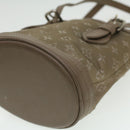 LOUIS VUITTON Monogram Satin Little bucket Hand Bag Beige M92145 LV Auth am3521V-14