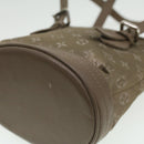 LOUIS VUITTON Monogram Satin Little bucket Hand Bag Beige M92145 LV Auth am3521V-16