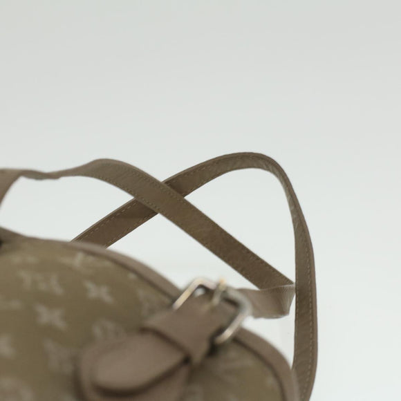 LOUIS VUITTON Monogram Satin Little bucket Hand Bag Beige M92145 LV Auth am3521V
