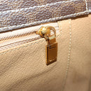 CELINE Macadam Canvas Hand Bag PVC Leather Brown Auth am3558V-21