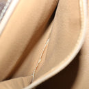 CELINE Macadam Canvas Hand Bag PVC Leather Brown Auth am3558V-22