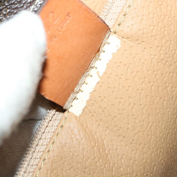 CELINE Macadam Canvas Hand Bag PVC Leather Brown Auth am3558V