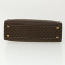 CELINE Macadam Canvas Hand Bag PVC Leather Brown Auth am3558V-5