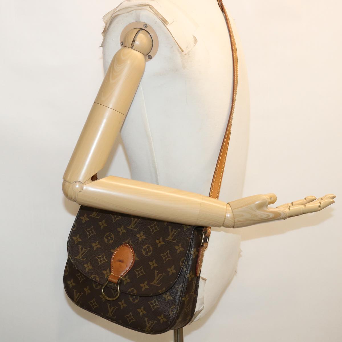 LOUIS VUITTON Monogram Saint Cloud GM Shoulder Bag M51242 LV Auth am3664