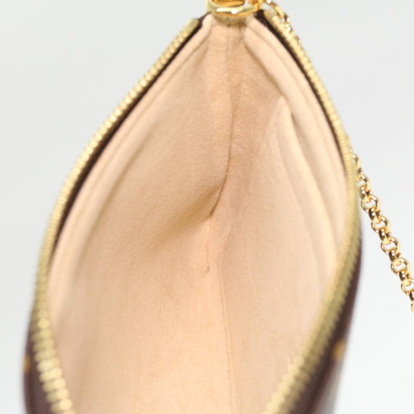 LOUIS VUITTON Monogram Chain Pochette Mira MM Accessory Pouch M60094 LV am3792SA