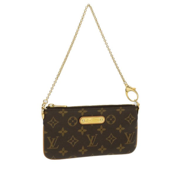 LOUIS VUITTON Monogram Chain Pochette Mira MM Accessory Pouch M60094 LV am3792SA
