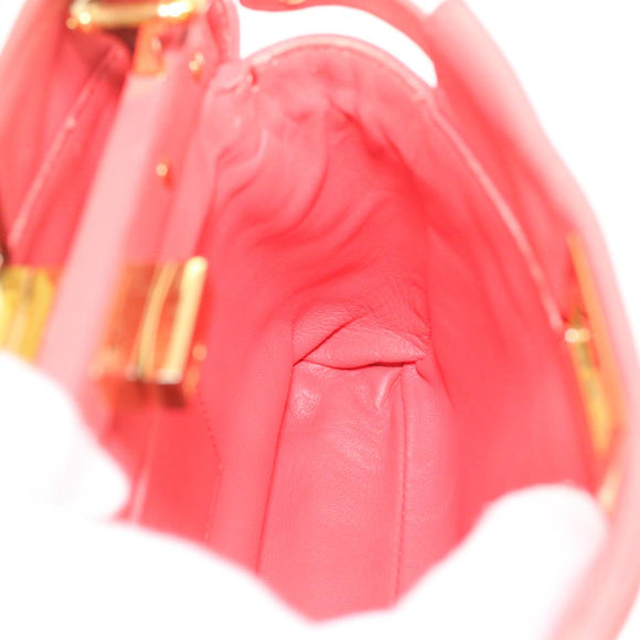 FENDI micro picaboo Hand Bag Leather 2way Orange Auth am3883