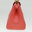 FENDI micro picaboo Hand Bag Leather 2way Orange Auth am3883-3