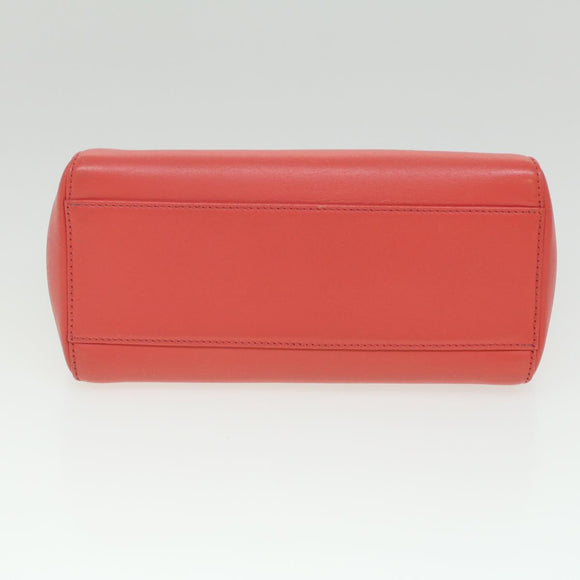 FENDI micro picaboo Hand Bag Leather 2way Orange Auth am3883