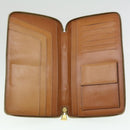 CELINE Macadam Canvas Travel Case PVC Leather Brown Auth am3943-9