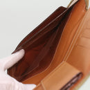 CELINE Macadam Canvas Travel Case PVC Leather Brown Auth am3943-23