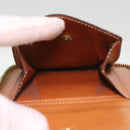 CELINE Macadam Canvas Travel Case PVC Leather Brown Auth am3943-24