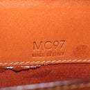 CELINE Macadam Canvas Travel Case PVC Leather Brown Auth am3943-12