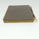 CELINE Macadam Canvas Travel Case PVC Leather Brown Auth am3943-6