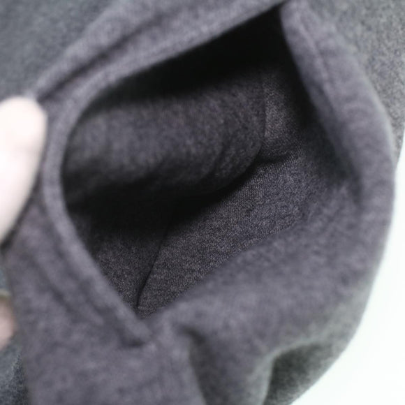 CELINE Sweatshirt Dress Cotton M Gray Black Auth am3981