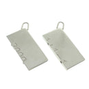 HERMES Necklace Charm Metal 2Set Silver Auth am3985-1