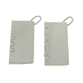 HERMES Necklace Charm Metal 2Set Silver Auth am3985 - 0