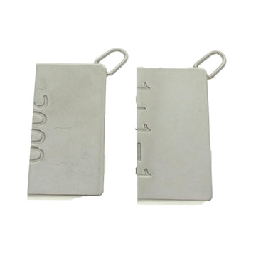 HERMES Necklace Charm Metal 2Set Silver Auth am3985 - 0